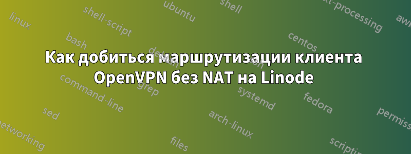 Как добиться маршрутизации клиента OpenVPN без NAT на Linode
