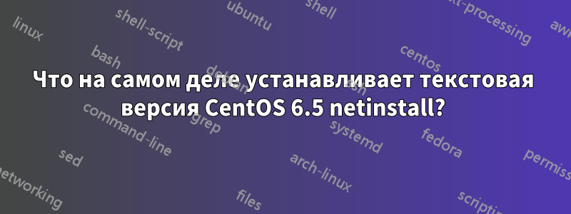 Что на самом деле устанавливает текстовая версия CentOS 6.5 netinstall?