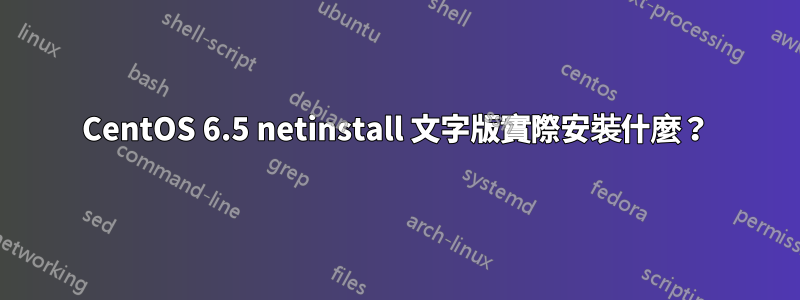 CentOS 6.5 netinstall 文字版實際安裝什麼？