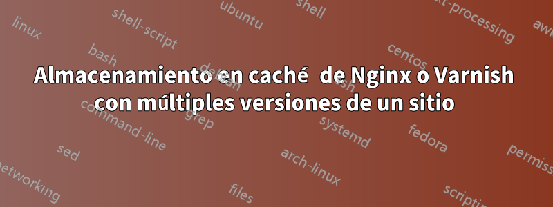 Almacenamiento en caché de Nginx o Varnish con múltiples versiones de un sitio