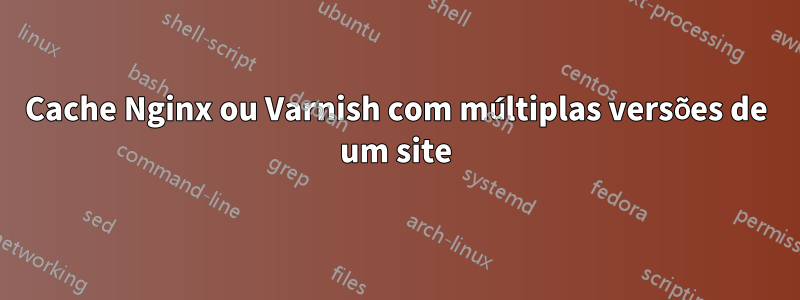 Cache Nginx ou Varnish com múltiplas versões de um site