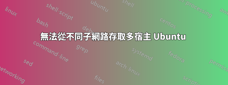 無法從不同子網路存取多宿主 Ubuntu