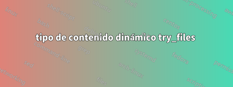 tipo de contenido dinámico try_files