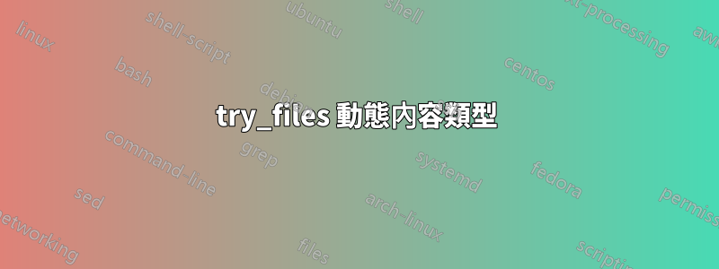 try_files 動態內容類型