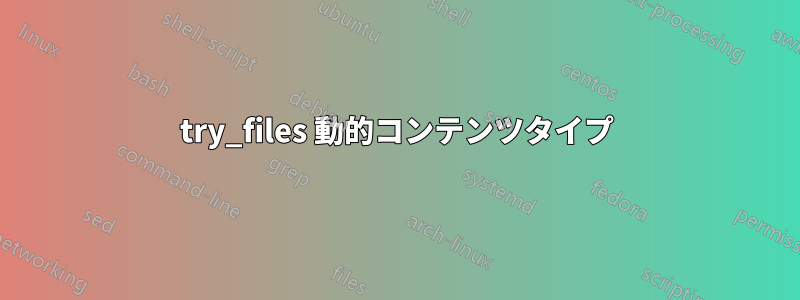 try_files 動的コンテンツタイプ
