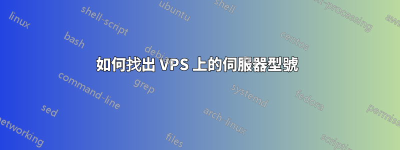 如何找出 VPS 上的伺服器型號 