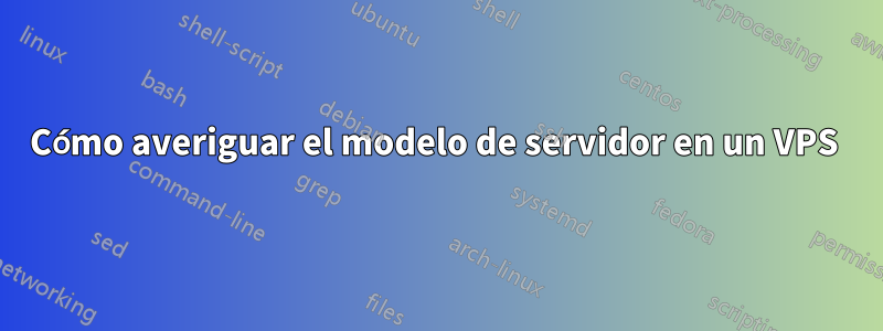 Cómo averiguar el modelo de servidor en un VPS 
