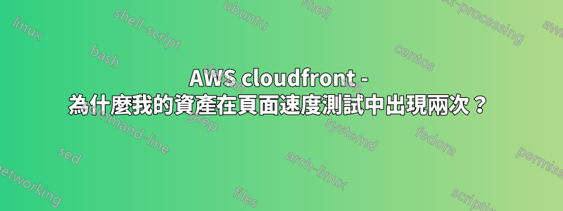 AWS cloudfront - 為什麼我的資產在頁面速度測試中出現兩次？