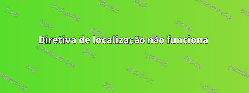 Diretiva de localização não funciona