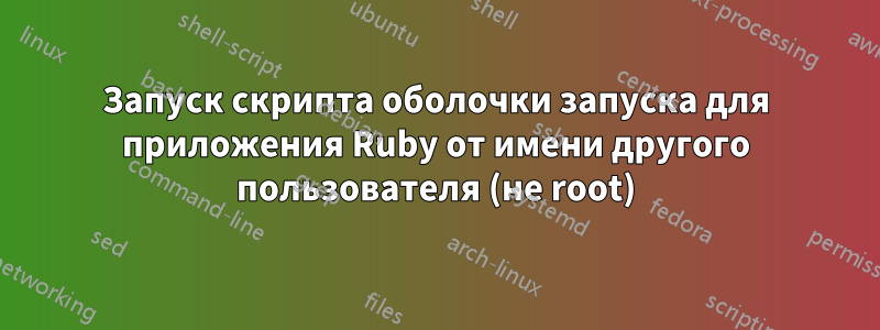 Запуск скрипта оболочки запуска для приложения Ruby от имени другого пользователя (не root)