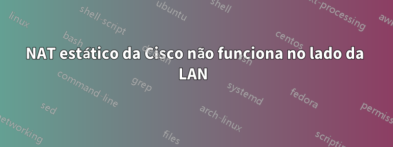 NAT estático da Cisco não funciona no lado da LAN 