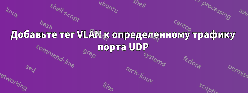 Добавьте тег VLAN к определенному трафику порта UDP