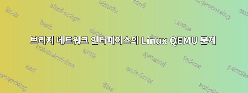 브리지 네트워크 인터페이스의 Linux QEMU 문제