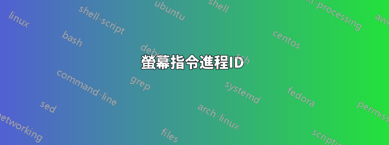 螢幕指令進程ID