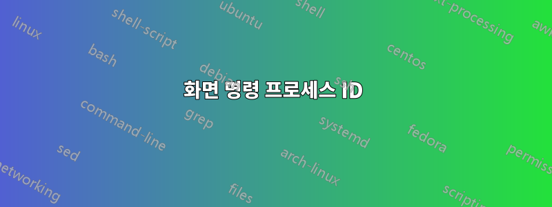 화면 명령 프로세스 ID