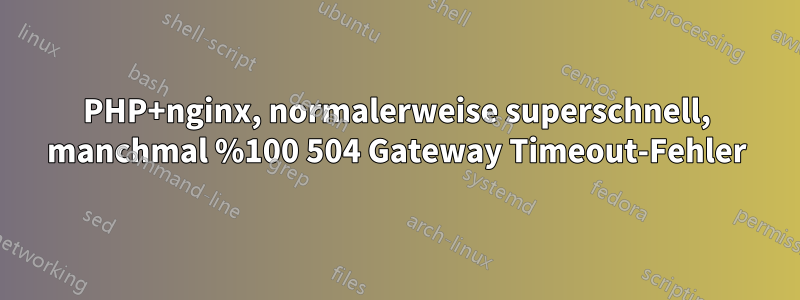 PHP+nginx, normalerweise superschnell, manchmal %100 504 Gateway Timeout-Fehler
