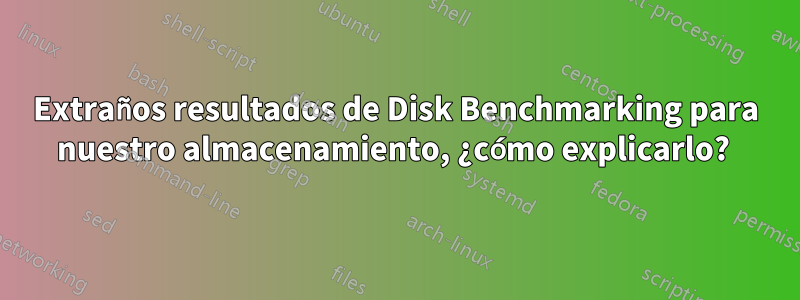 Extraños resultados de Disk Benchmarking para nuestro almacenamiento, ¿cómo explicarlo? 