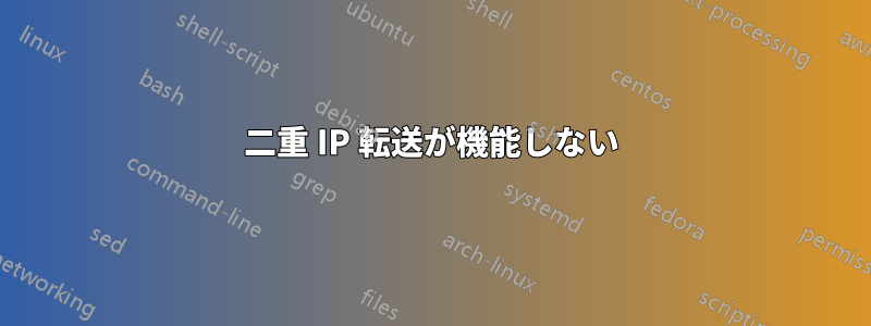 二重 IP 転送が機能しない