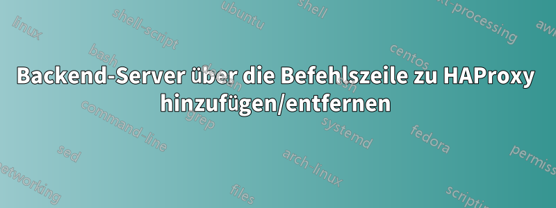 Backend-Server über die Befehlszeile zu HAProxy hinzufügen/entfernen