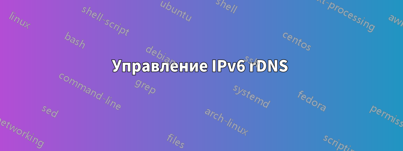 Управление IPv6 rDNS