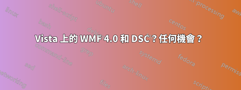 Vista 上的 WMF 4.0 和 DSC？任何機會？