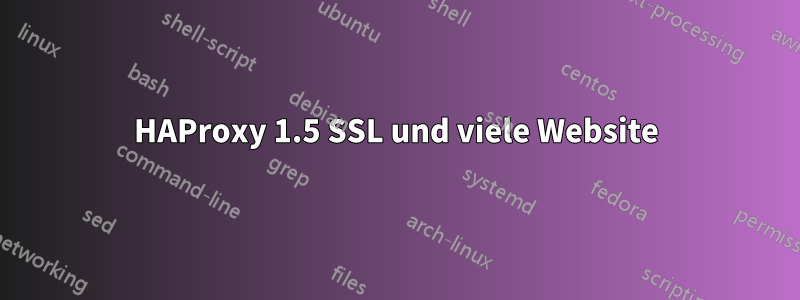 HAProxy 1.5 SSL und viele Website