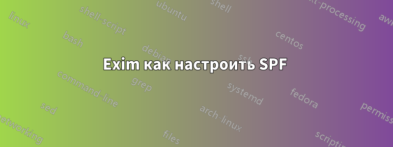 Exim как настроить SPF