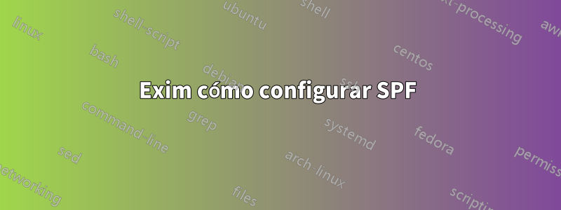 Exim cómo configurar SPF