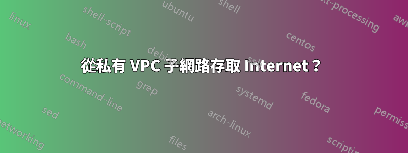 從私有 VPC 子網路存取 Internet？