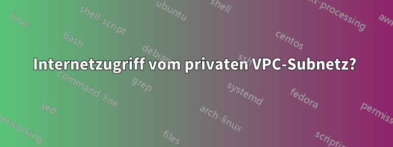 Internetzugriff vom privaten VPC-Subnetz?