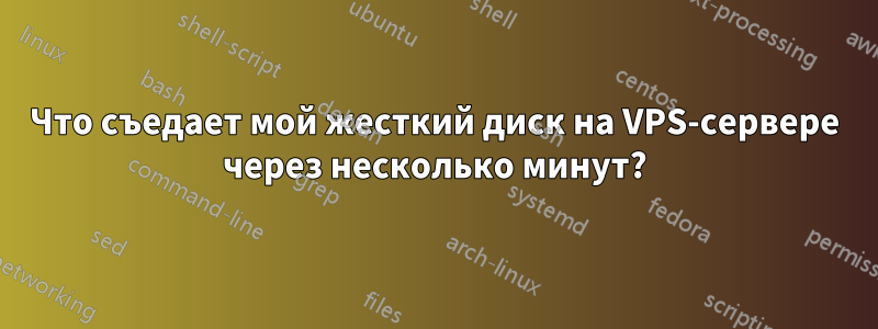 Что съедает мой жесткий диск на VPS-сервере через несколько минут?
