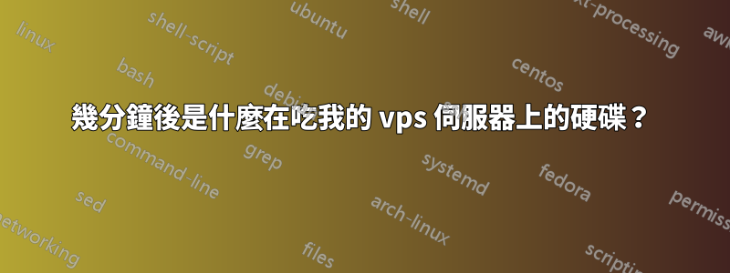 幾分鐘後是什麼在吃我的 vps 伺服器上的硬碟？