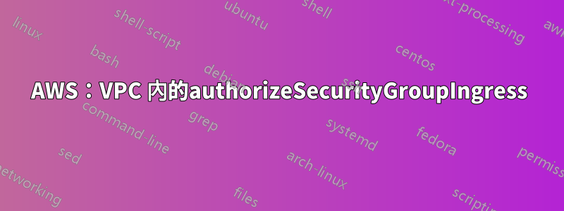 AWS：VPC 內的authorizeSecurityGroupIngress
