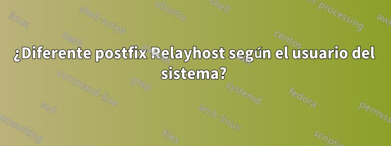 ¿Diferente postfix Relayhost según el usuario del sistema?