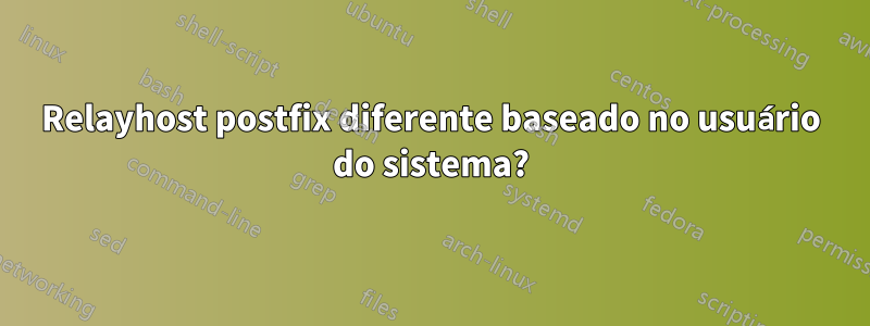 Relayhost postfix diferente baseado no usuário do sistema?