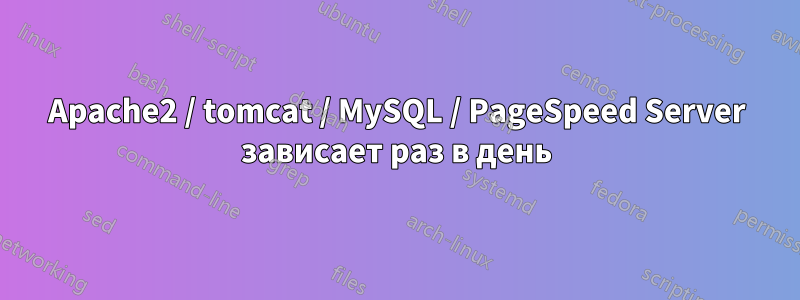 Apache2 / tomcat / MySQL / PageSpeed ​​Server зависает раз в день