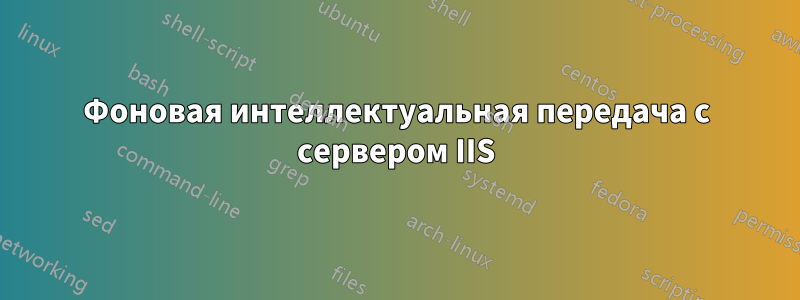 Фоновая интеллектуальная передача с сервером IIS