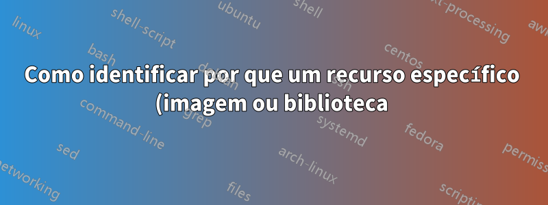 Como identificar por que um recurso específico (imagem ou biblioteca) retarda o carregamento da página