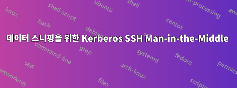 데이터 스니핑을 위한 Kerberos SSH Man-in-the-Middle