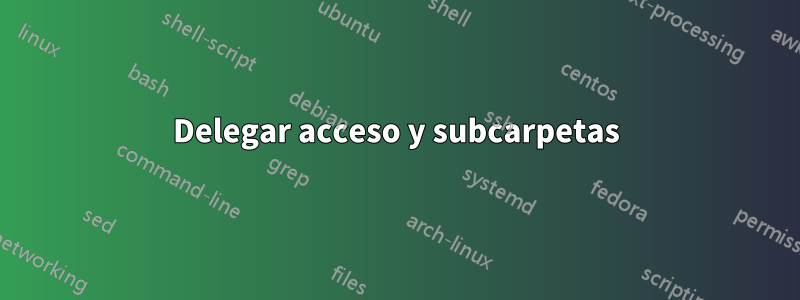 Delegar acceso y subcarpetas