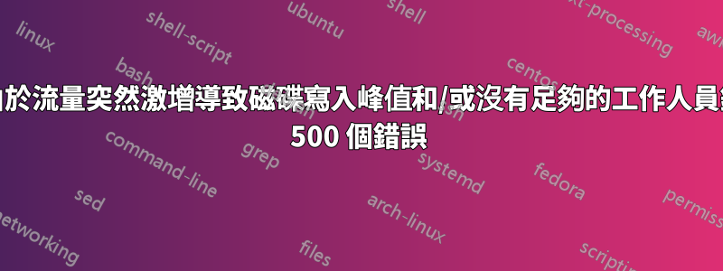 NGINX：由於流量突然激增導致磁碟寫入峰值和/或沒有足夠的工作人員錯誤，導致 500 個錯誤