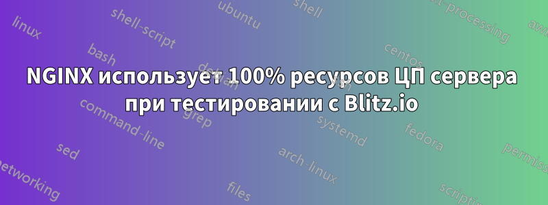 NGINX использует 100% ресурсов ЦП сервера при тестировании с Blitz.io