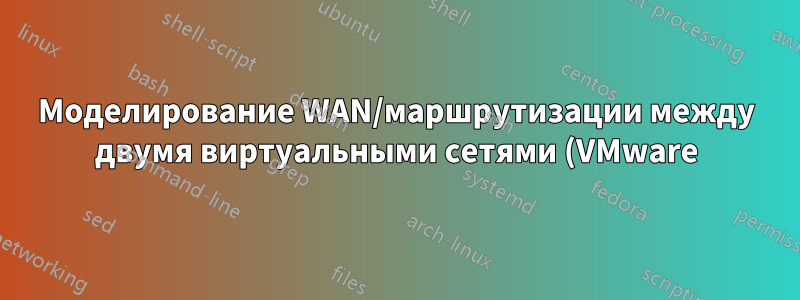 Моделирование WAN/маршрутизации между двумя виртуальными сетями (VMware)