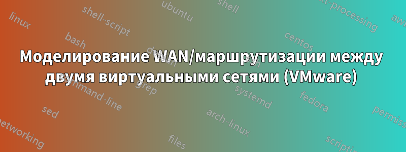 Моделирование WAN/маршрутизации между двумя виртуальными сетями (VMware)