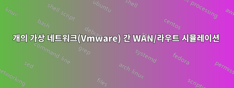 2개의 가상 네트워크(Vmware) 간 WAN/라우트 시뮬레이션