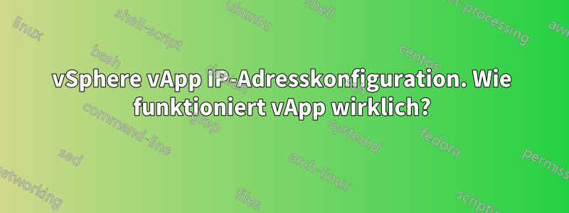 vSphere vApp IP-Adresskonfiguration. Wie funktioniert vApp wirklich?