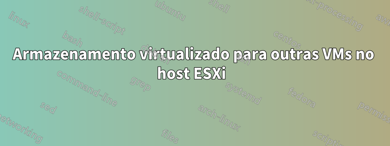 Armazenamento virtualizado para outras VMs no host ESXi 