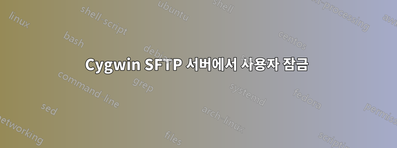 Cygwin SFTP 서버에서 사용자 잠금