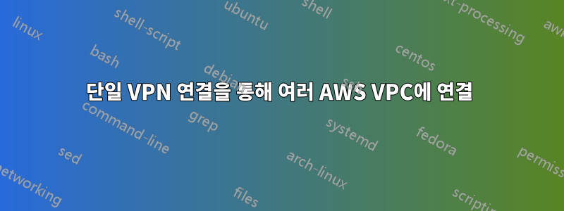 단일 VPN 연결을 통해 여러 AWS VPC에 연결