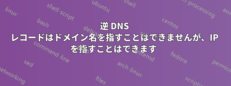 逆 DNS レコードはドメイン名を指すことはできませんが、IP を指すことはできます 